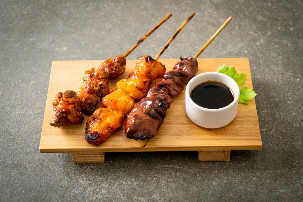 japanese chicken grill yakitori serve izakaya style japanese food style