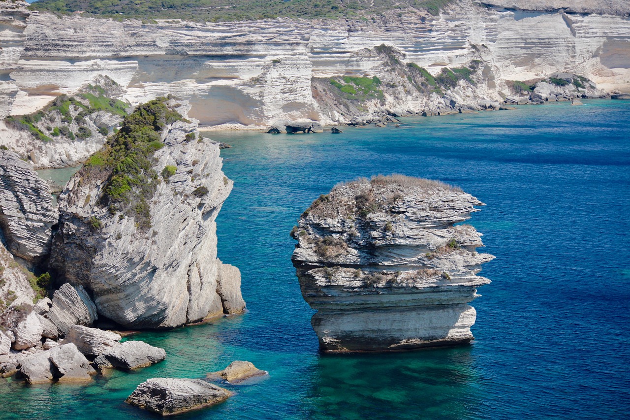 panorama corsica bonifacio rocce