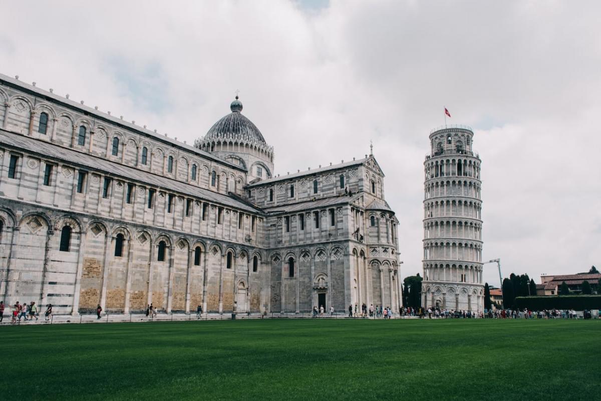 the famous pisa cathedral and leaning tower of pisa in italy 1