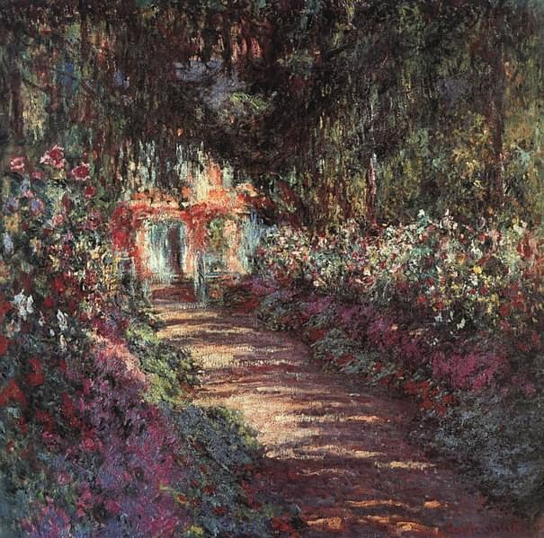 the garden in flower claude oscar monet 1900