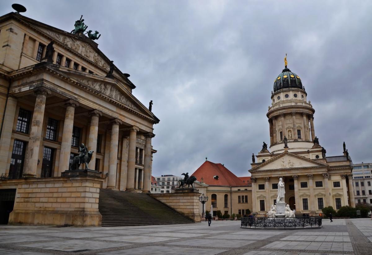 the hugenottenmuseum berlin and the konzerthaus berlin in germany 1