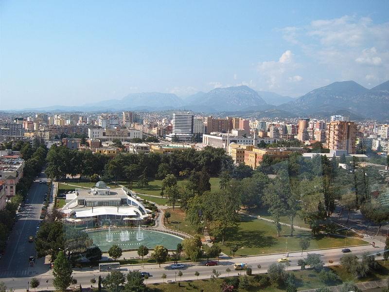 tirana downtown from sky tower 66