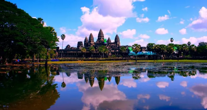 Ankor Wat Cambogia Asia Lago