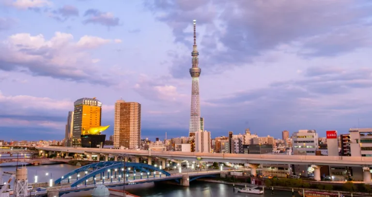 Beautiful City Scape View Tokyo Japan