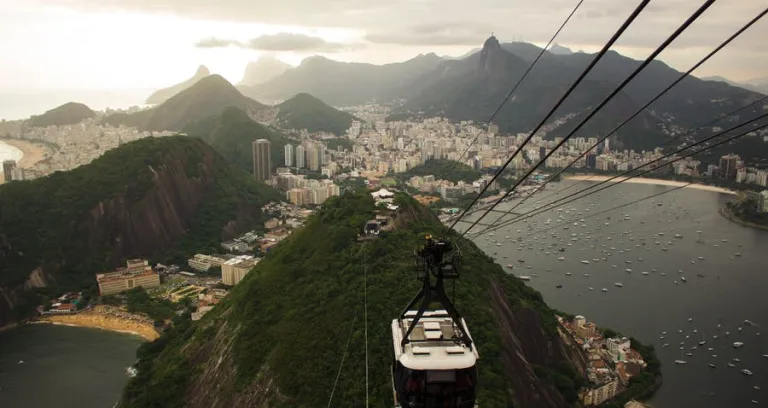 Black And White Cable Car