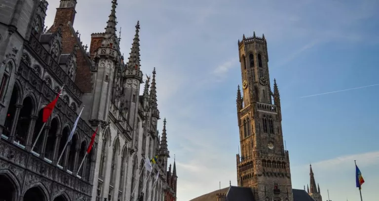 Low Angle Shot Of The Belfry Of Bruges