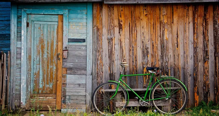 Capannone Bicicletta Bici Vecchio