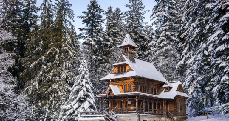 Cappella Jaszczrowka A Zakopane Polonia A Winter Scenery