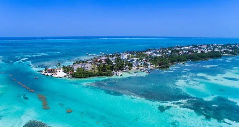 Caye Caulker Belize Barrier Reef Aerial 119509555