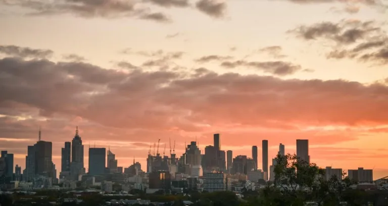 Cityscape Under Dramatic Sky