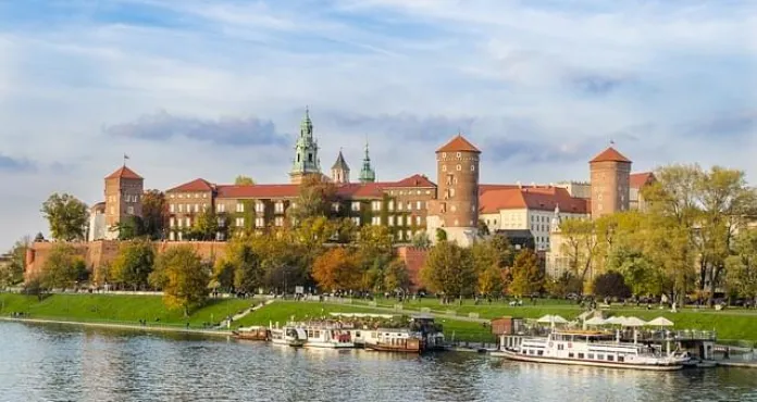 cracovia vista dal fiume vistula
