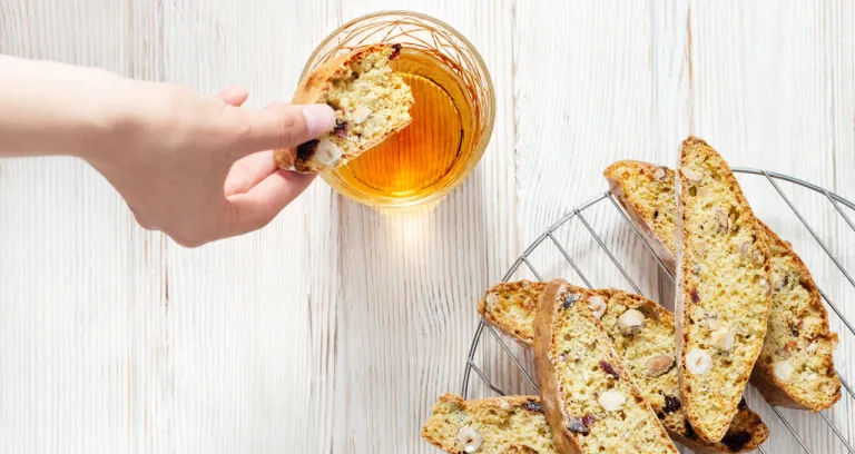 Italian Biscotti Cookies Baking Rack Sweet Wine Vin Santo