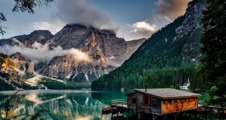 Italia Montagne Lago Di Braies Lago 1