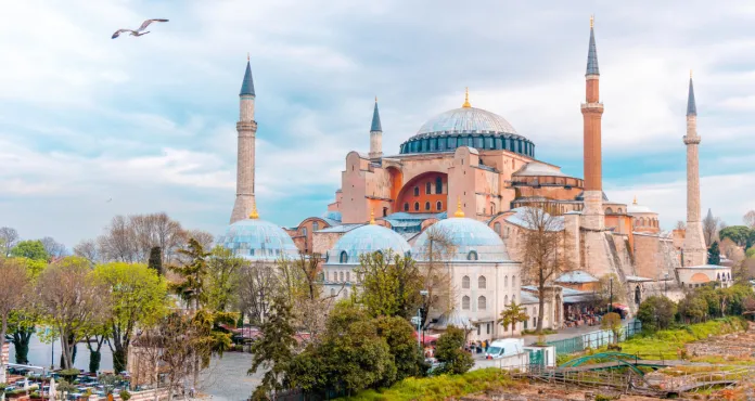 Landscape View Hagia Sophia Istanbul Turkey