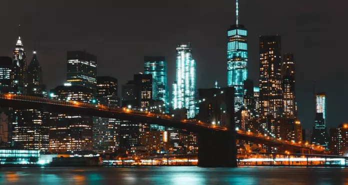 Lighted Brooklyn Bridge During Nighttime