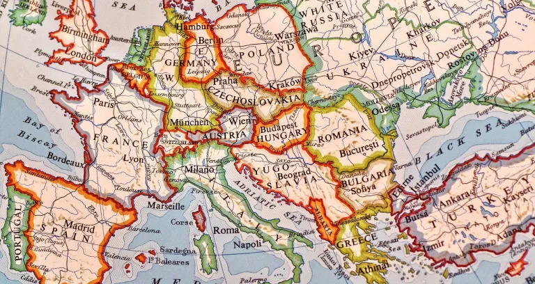Europa Mappa Globo Paesi Gli Stati