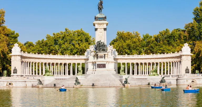 Monument Alfonso Xii Buen Retiro Park One Largest Parks Madrid City Spain Madrid Is Capital Spain 1