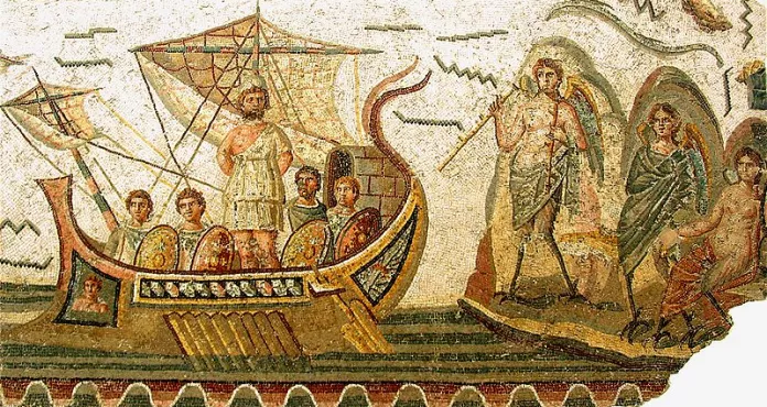 Mosaique D Ulysse Et Les Sirenes