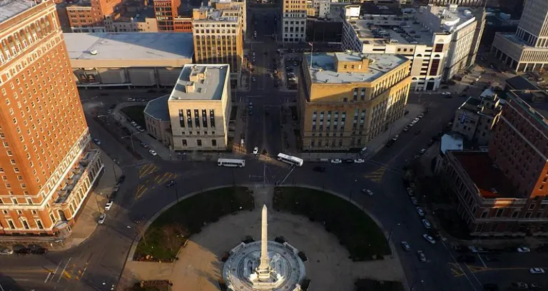 Niagara Square From City Hall Observation Deck