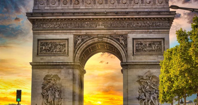 Monumento Arco Di Trionfo Tramonto