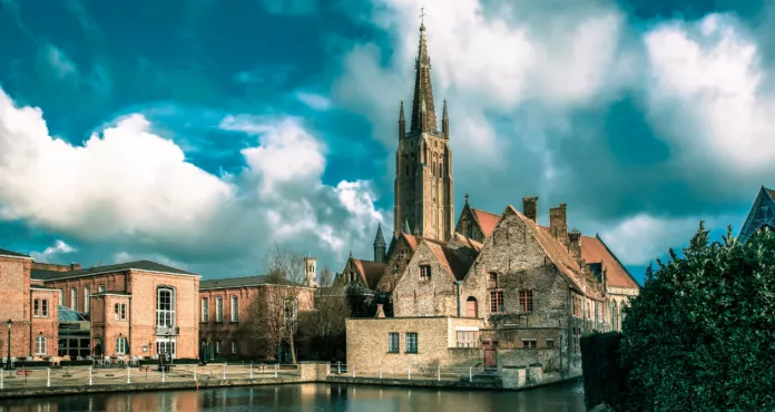 Picturesque City Landscape Bruges Belgium