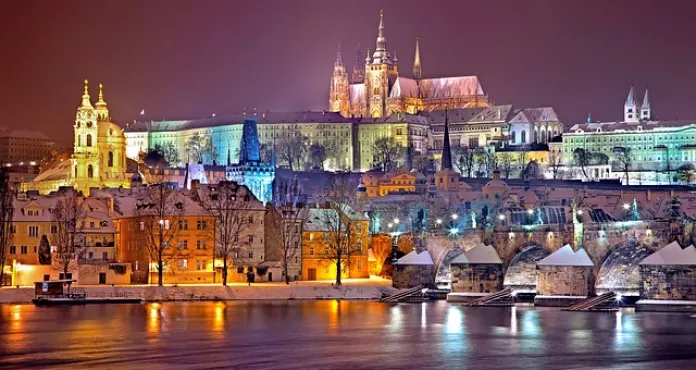 praga praha inverno notte 2