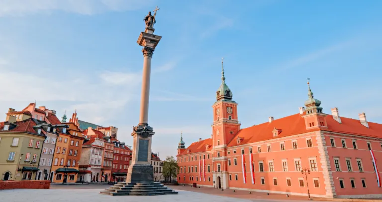 Royal Castle Sigismund S Column Old Town Warsaw Poland