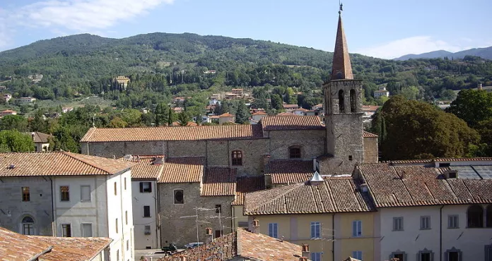 Sansepolcro Roofs With Church Steeple