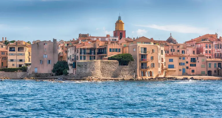 Scenic View Saint Tropez Cote D Azur France Town Is Worldwide Famous Resort European American Jet Set Tourists