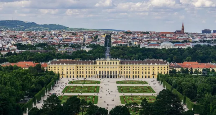Schonbrunn Palace In Drone Shot 4