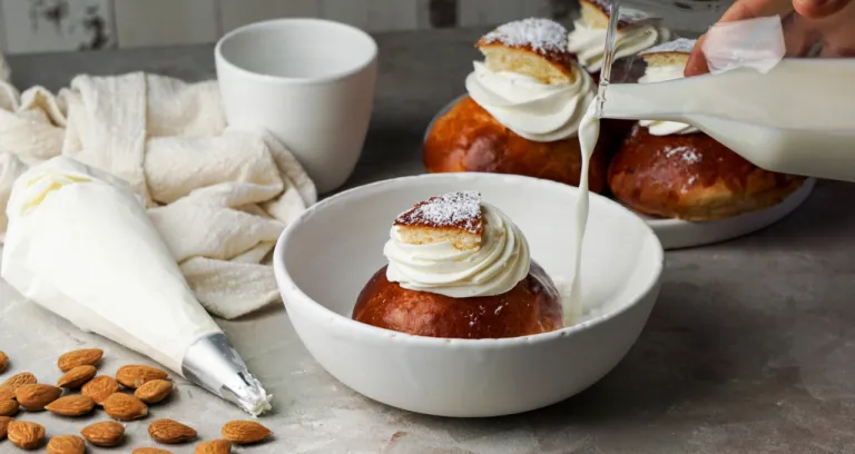 Semla Semlor Vastlakukkel Laskiaispulla Is Traditional Sweet Roll Made Various Forms Sweden Finland Estonia Norway Denmark Especially Shrove Monday Shrove Tuesday