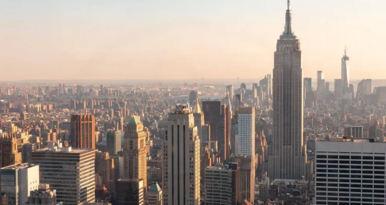 Skyline Photo Of Empire State Building In New York City