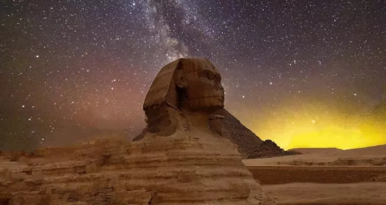 Star Cielo Notturno Piramidi Sfinge