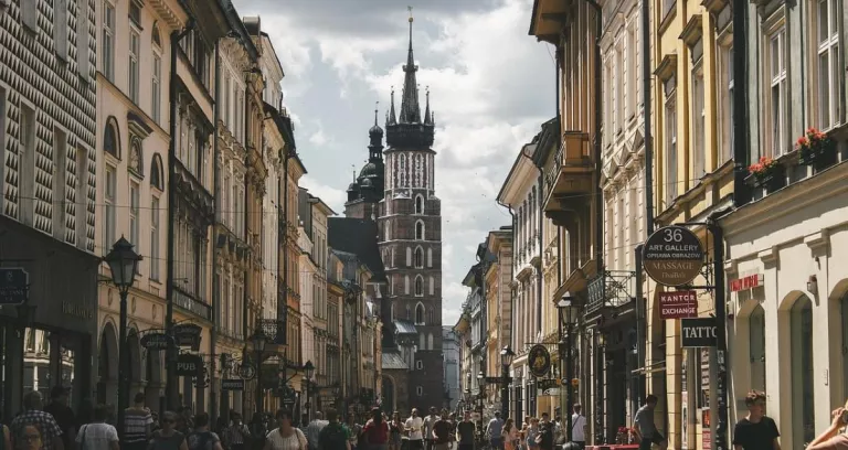 Strada Torre Krakow Polonia