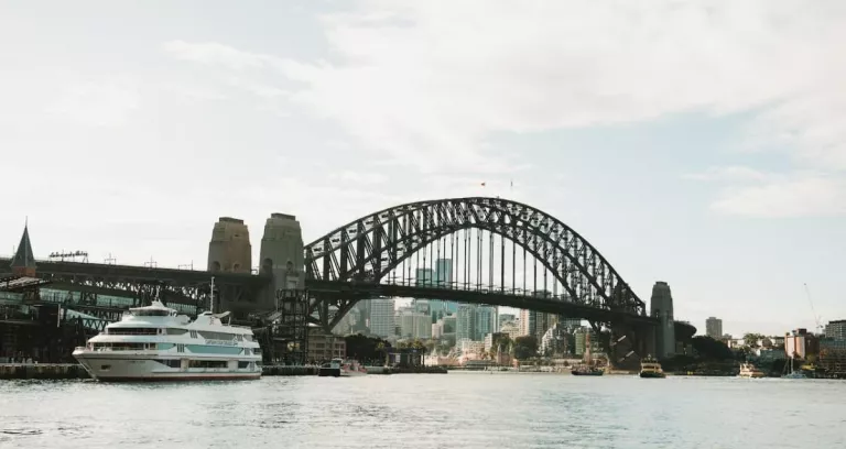 Sydney Harbour Bridge Over The Sydney Harbour In Australia