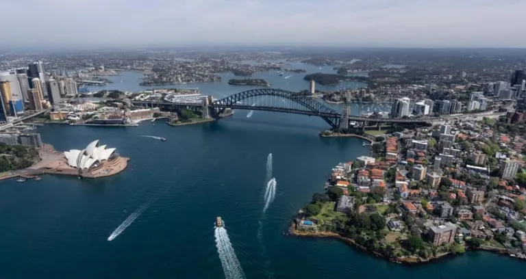 Aerial Overview Of Port Jackson