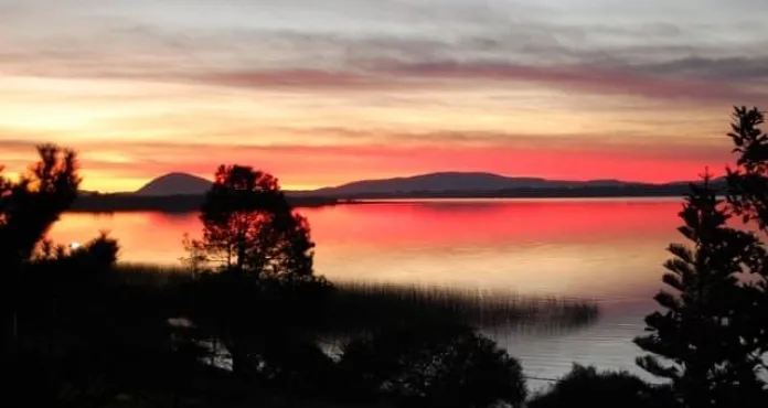 tramonto laguna uruguay