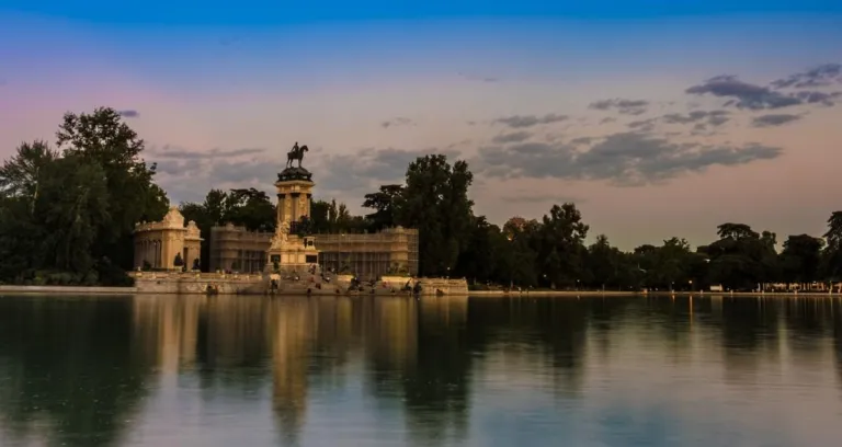 Tramonto Parco Di Ritiro Madrid