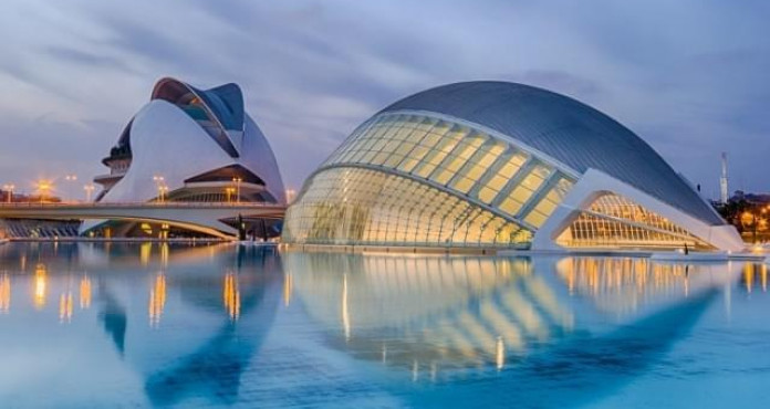 Valencia Spagna Calatrava Tramonto