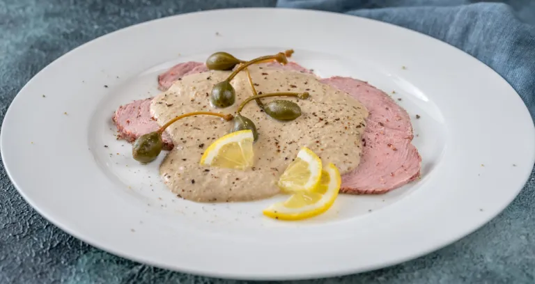 Vitello Tonnato Italian Dish Cold Sliced Veal