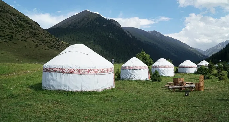 Yurts In Altyn Arashan Kyrgyzstan