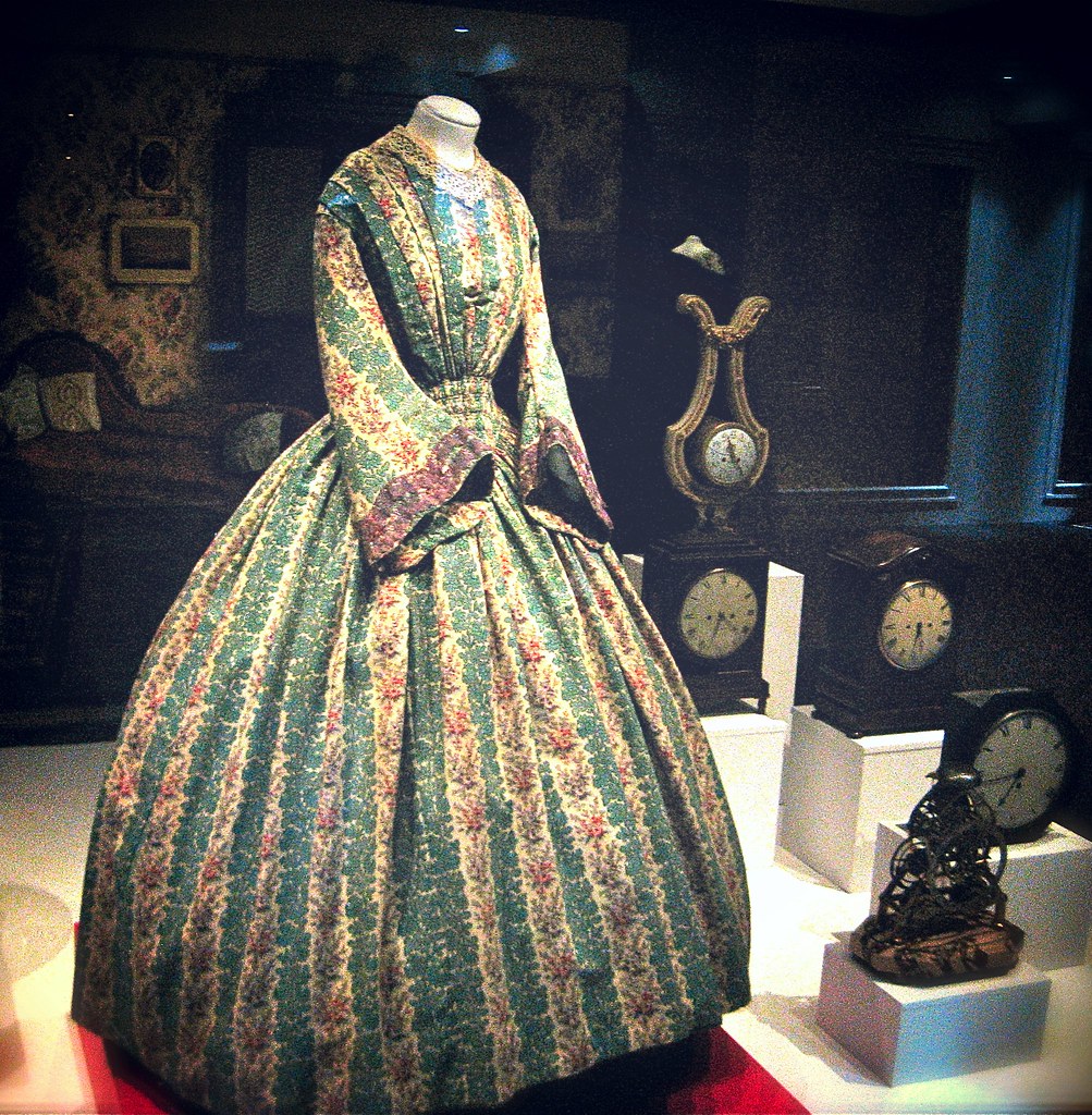 1840s gown timepieces fashion museum bath england march 2010