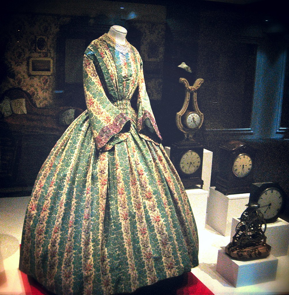 1840s gown timepieces fashion museum bath england march 2010