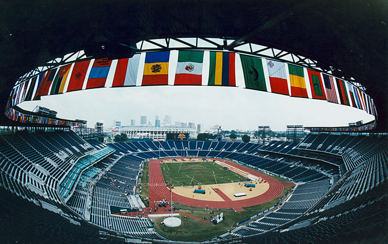 Panoramica dello stadio Olimpico durante la cerimonia di apertura