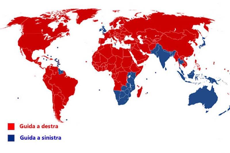 2 guida a sinistra paesi