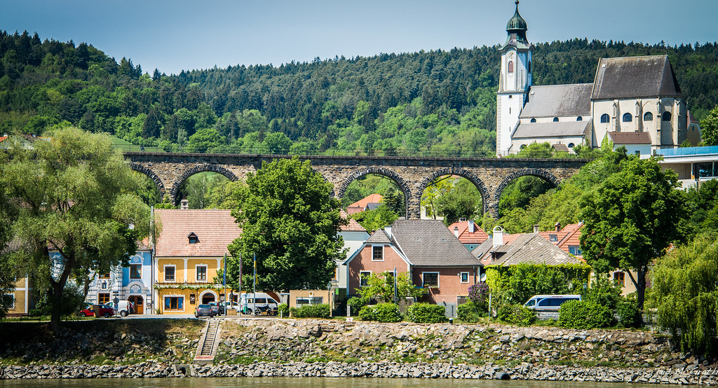 2015 durnstein wachau valley railway viaduct church
