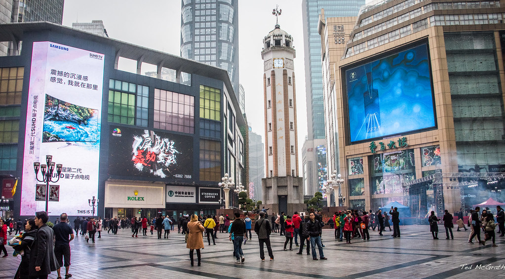 2016 china chongqing jiefangbei cbd people s liberation monument
