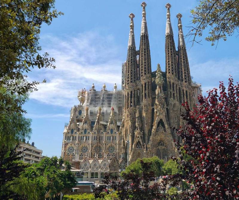 vista sulla sagrada familia barcellona