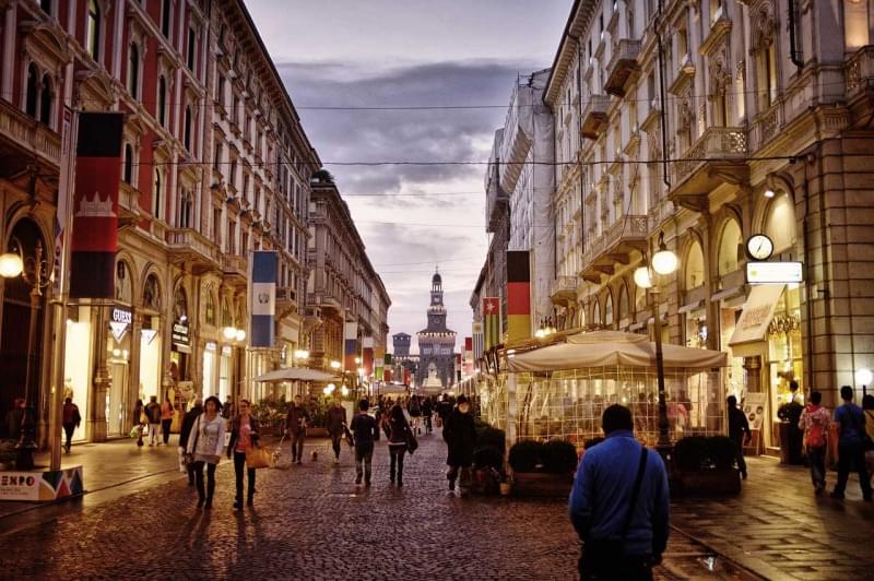 vie del centro a Milano