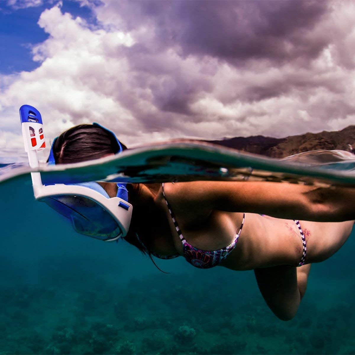 pensata per gli amanti dello snorkelling la maschera facciale per immergersi